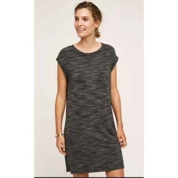 CLOTH & STONE | Anthropologie Melange T-Shirt Dress Gray Space Dye Sz XS - Picture 2 of 11